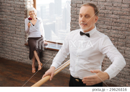 Skilled pensioner prating ballet in the dance Skilled pensioner prating ballet in the dance 29626816