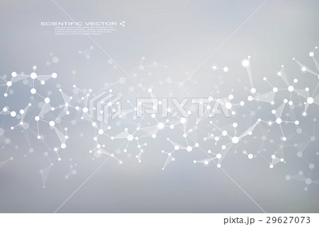 Molecule DNA and neurons vector. Molecular 29627073