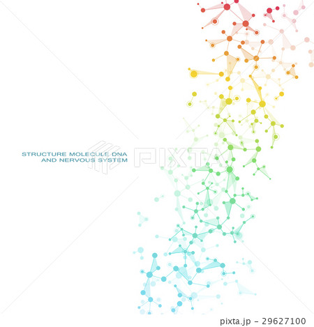 Molecule DNA and neurons vector. Molecular 29627100