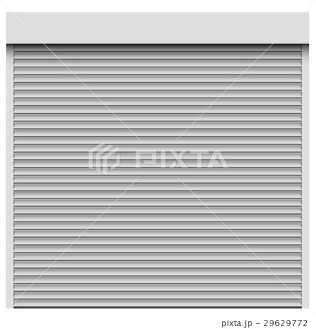 Closed white roller shutter template. Closed white roller shutter template. 29629772