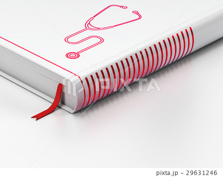 Healthcare concept: closed book, Stethoscope on Healthcare concept: closed book, Stethoscope on 29631246