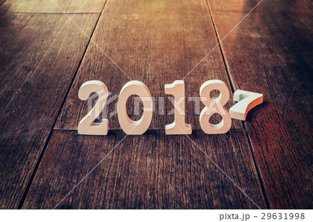 Wooden numbers forming the number 2018 29631998