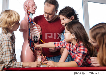 Adorable little student asking questions 29632159