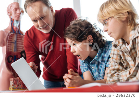 Hard working young scientist excited about the Hard working young scientist excited about the 29632370