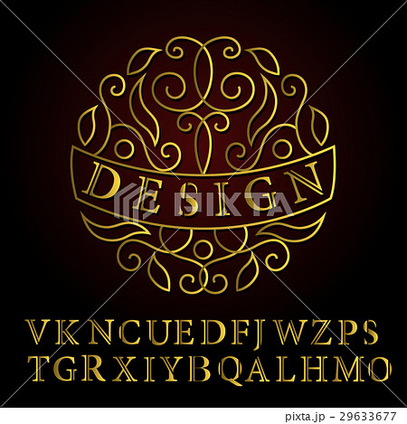 Monogram design, English letters. Elegant logo 29633677