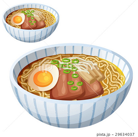 Japanese ramen soup Cartoon vector icon isolated 29634037
