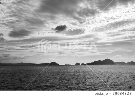 the pacific ocean clouds and lights 29634328