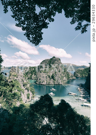 view from a cliff of the beautiful paradise bay 29634330