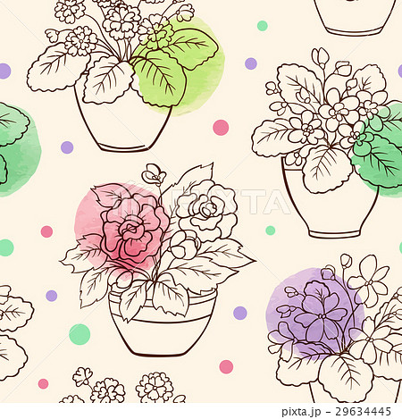 Seamless pattern with houseplants Seamless pattern with houseplants 29634445