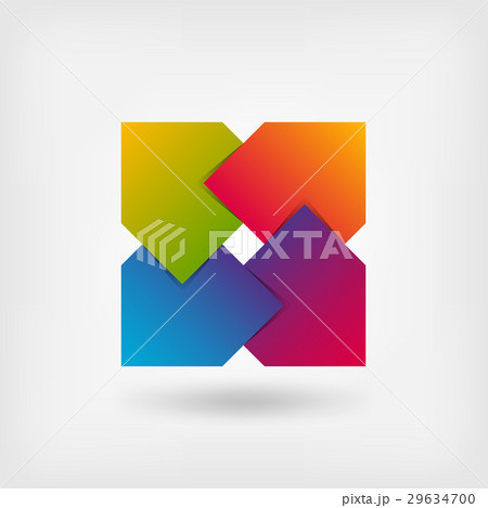 abstract square symbol in rainbow colors 29634700