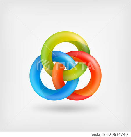 three abstract interlocking rings three abstract interlocking rings 29634749