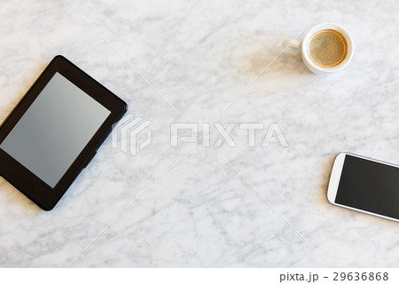 Digital devices and cup of coffee 29636868