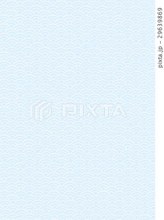 青海波　波　文様　水彩画 29639869