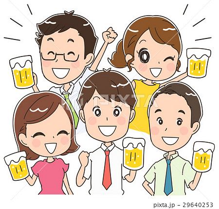 乾杯する男女のイラスト 29640253