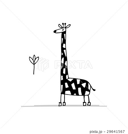 Giraffe, funny sketch for your design 29641567