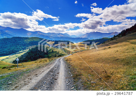Road to Shenako village in Tusheti region. Georgia Road to Shenako village in Tusheti region. Georgia 29641787