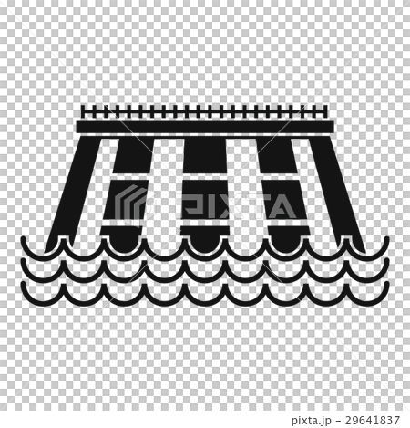 Hydroelectric power station icon, simple style 29641837