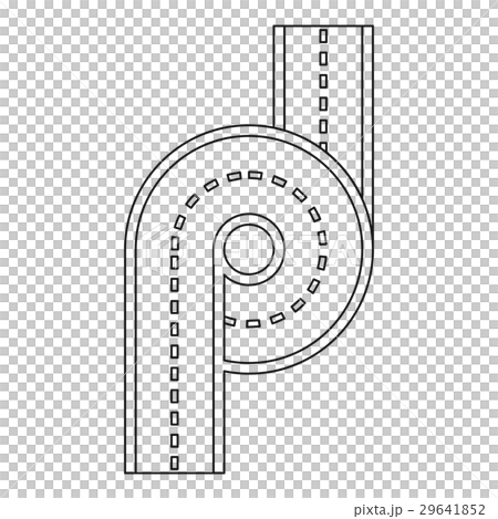 Roundabout road icon, outline style Roundabout road icon, outline style 29641852
