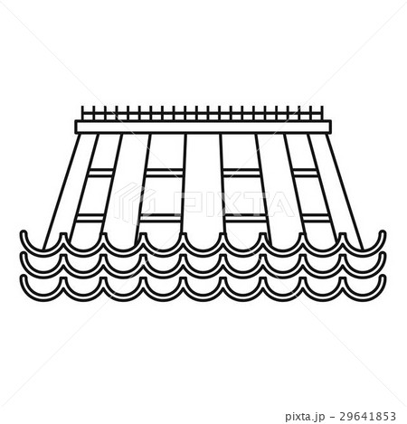 Hydroelectric icon, outline style 29641853