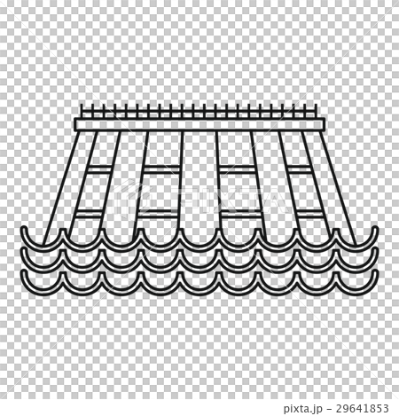 Hydroelectric icon, outline style 29641853