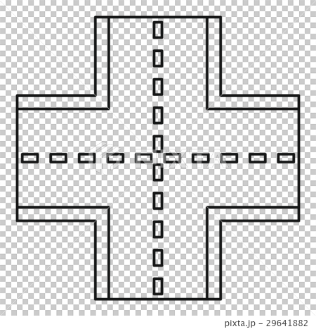 Crossroad icon, outline style 29641882