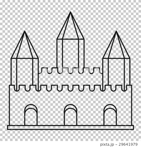 Ancient fort with towers icon, outline style 29641979