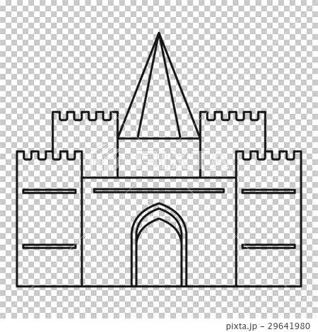 Royal castle icon, outline style Royal castle icon, outline style 29641980