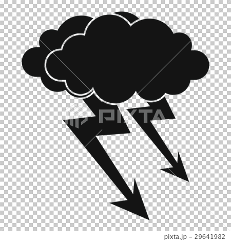 Lightning cloud icon, simple style Lightning cloud icon, simple style 29641982