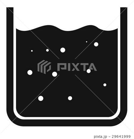 Beaker filled with liquid icon, simple style 29641999