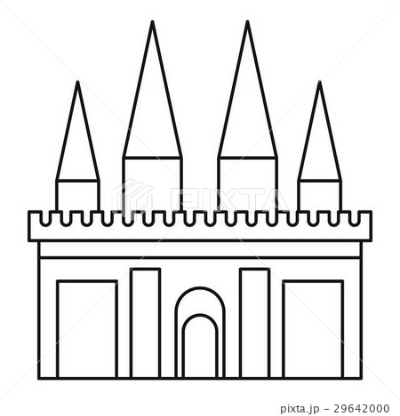Kingdom palace icon, outline style 29642000