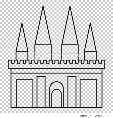 Kingdom palace icon, outline style 29642000