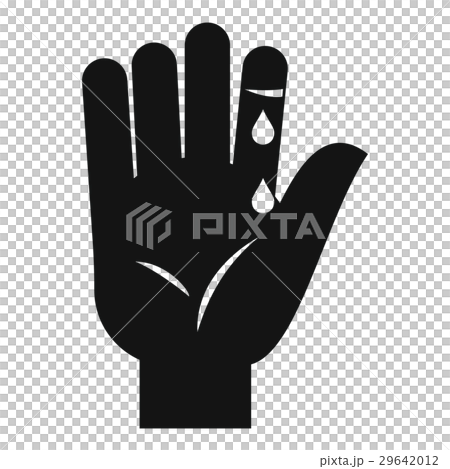 Finger with blood dripping icon, simple style Finger with blood dripping icon, simple style 29642012