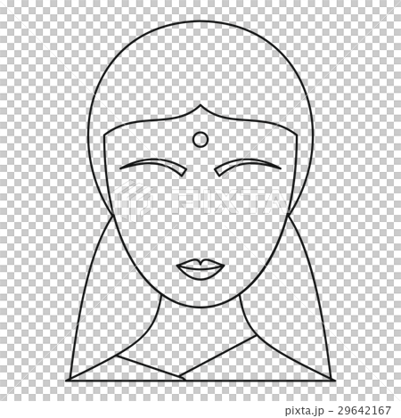 Indian woman icon, outline style Indian woman icon, outline style 29642167