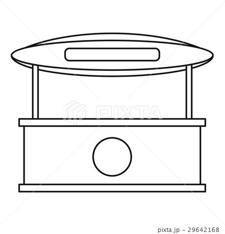Store kiosk with awning icon, outline style Store kiosk with awning icon, outline style 29642168
