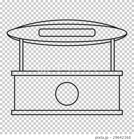 Store kiosk with awning icon, outline style Store kiosk with awning icon, outline style 29642168