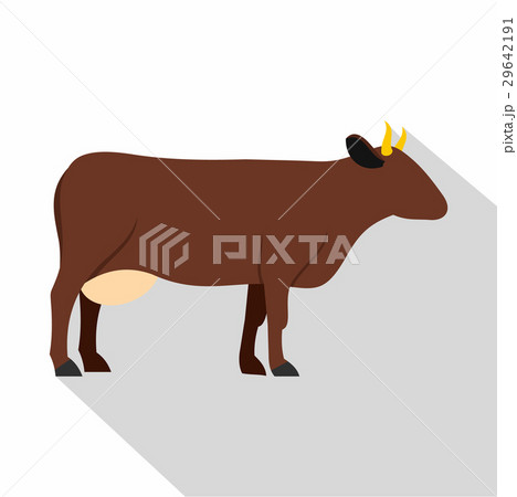 Cow Icon Flat Styleのイラスト素材