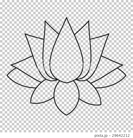 Lotus icon, outline style Lotus icon, outline style 29642212