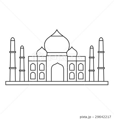 Taj mahal icon, outline style 29642217