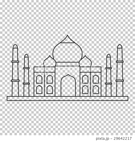 Taj mahal icon, outline style 29642217