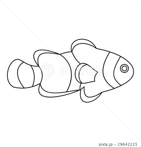 Fish clown icon, outline style 29642225