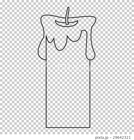 Big candle icon, outline style 29642321