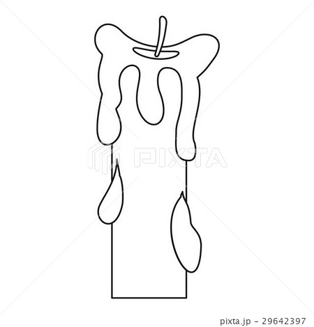 Extinguished candle icon, outline style Extinguished candle icon, outline style 29642397