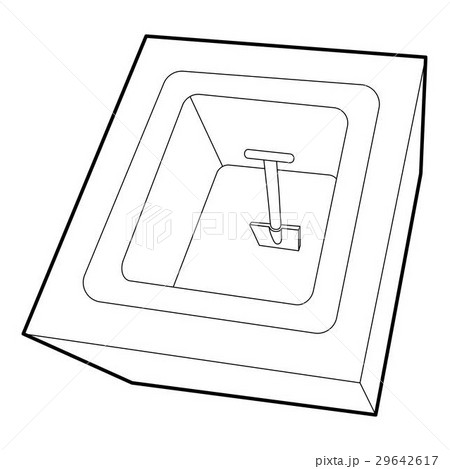 Dug grave icon, outline style 29642617