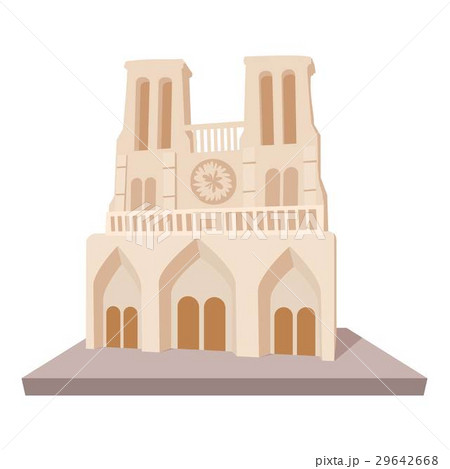 French castle icon, cartoon style 29642668