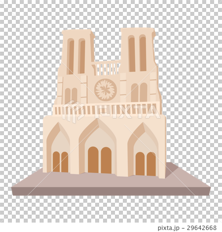 French castle icon, cartoon style 29642668