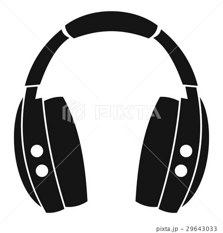 Headphones icon, simple style Headphones icon, simple style 29643033