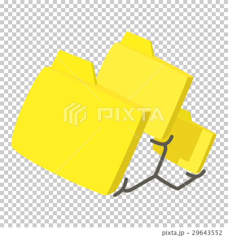 Folded database icon, cartoon style 29643552