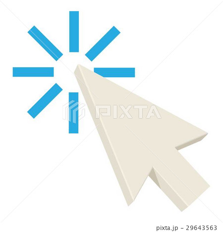 Touching pointer icon, cartoon style 29643563