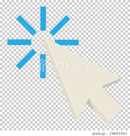 Touching pointer icon, cartoon style 29643563