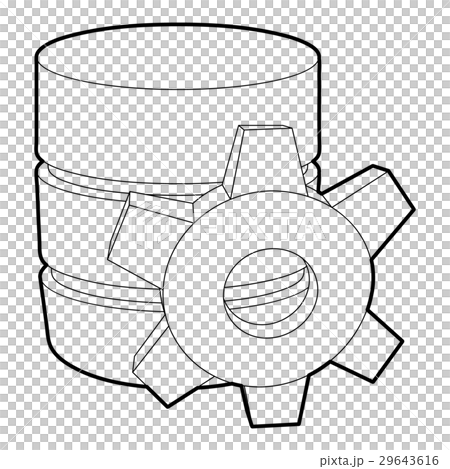 Working database icon, outline style 29643616